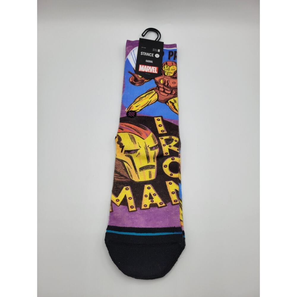 Stance Casual Marvel Iron Man Prevent Rust Socks Size M *NWT